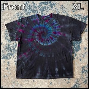 Tie Dye Dark Spiral XL 100% pre-shrunk cotton